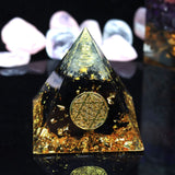 Orgonite Pyramid Crystal Ball Crushed Stone Home Crafts Resin Tabletop Ornaments