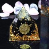Orgonite Pyramid Crystal Ball Crushed Stone Home Crafts Resin Tabletop Ornaments