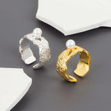 925 Silver Pearl Ring for Women Wedding Engagement Party