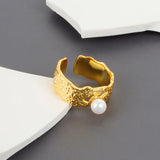 925 Silver Pearl Ring for Women Wedding Engagement Party