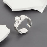 925 Silver Pearl Ring for Women Wedding Engagement Party