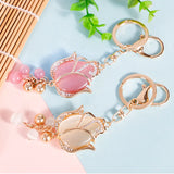 Opal Tulip Flower Keychain Bag Car Pendant Trinket Gift