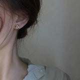 14k Real Micro Heart Tassel Earring for Girls