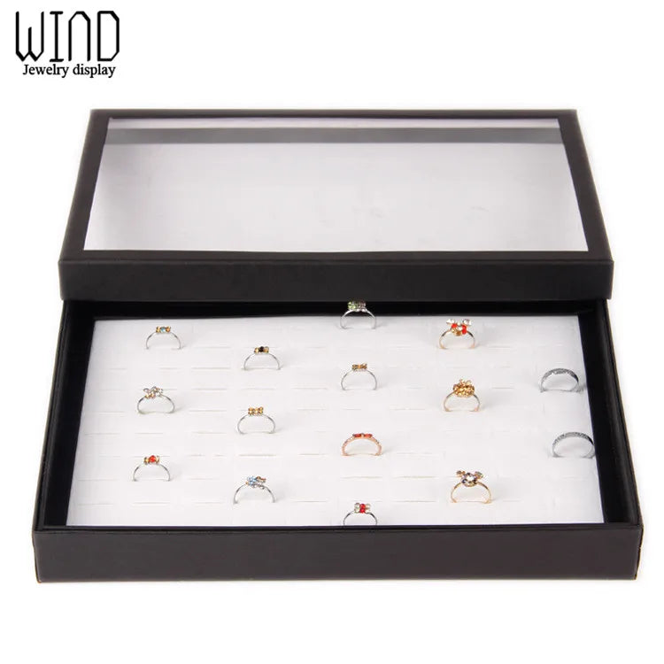 Ring Display Tray Jewelry Earrings Storage Box
