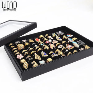 Ring Display Tray Jewelry Earrings Storage Box