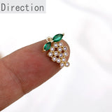Purple Grape String Zircon Pendant DIY Earrings Necklace Material Accessories