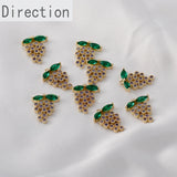 Purple Grape String Zircon Pendant DIY Earrings Necklace Material Accessories