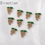 Purple Grape String Zircon Pendant DIY Earrings Necklace Material Accessories