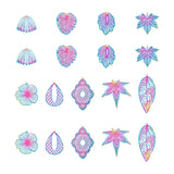 Rainbow Leaf Stainless Steel Charms Pendants for DIY Jewelry Making