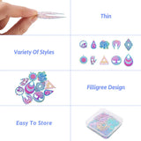 Rainbow Leaf Stainless Steel Charms Pendants for DIY Jewelry Making
