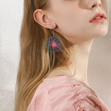 Rainbow Leaf Stainless Steel Charms Pendants for DIY Jewelry Making