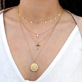 Rainbow Cross Crystal Necklace 925 Silver CZ Necklace Jewelry for Women
