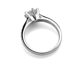 Tibetan Silver Ring Rhinestones Cubic Zircon Women Allergy Engagement Band