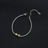 Heart Bow Bracelet for Women Stainless Steel Silver Chain Gift