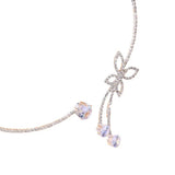 Crystal Butterfly Choker Necklace for Women