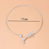 Butterfly Rhinestone Crystal Choker Necklace
