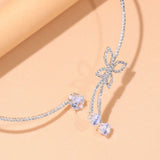 Butterfly Rhinestone Crystal Choker Necklace