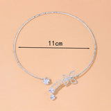 Crystal Butterfly Choker Necklace for Women