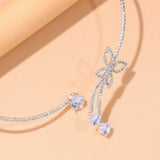 Crystal Butterfly Choker Necklace for Women
