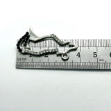 Metal Dog Pendant Pet Jewelry Rhinestone Inlaid DIY Charm