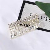 Rhinestone Tassel Brooch Pin