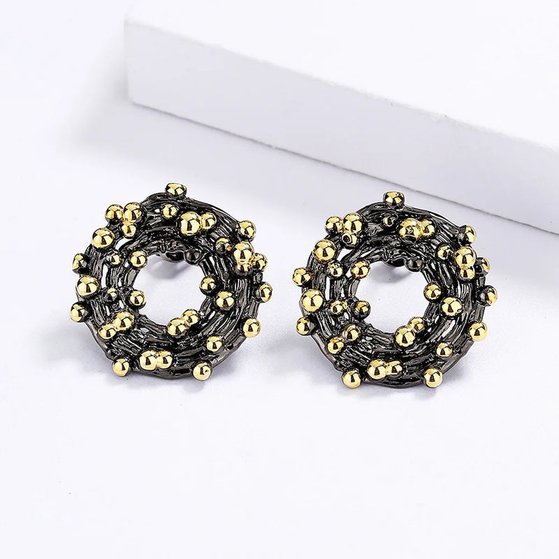 Rice Beads Earrings Circle Geometric Earrings Cocktail Party Jewelry