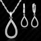 Romantic Bridal Jewelry Set 925 Silver Zircon Crystal