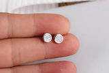 Rose Plated Zircon Stud Earrings Druzy Gem Wedding Engagement Stud Earring Bride