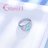 Red Crystal Ring Lace Wedding Party Jewelry 925 Sterling Silver Cubic Zirconia