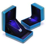 LED Light Jewelry Box with Frosted Texture Lacquer
