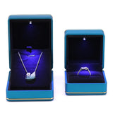 LED Light Jewelry Box with Frosted Texture Lacquer