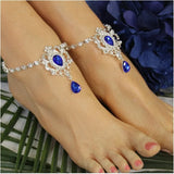 Bohemian Rhinestone Drop Pendant Foot Chain