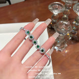925 Stamp Silver CZ Bracelet for Women Crystal Wedding Jewelry