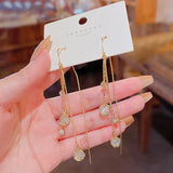 Tassel Zircon Butterfly Stud Earrings Sweet Birthday Gift Jewelry