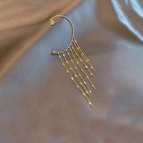 Silver Plated Tassel Ear Cuff Earring No Piercing Wedding Jewelry