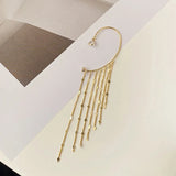 Silver Plated Tassel Ear Cuff Earring No Piercing Wedding Jewelry