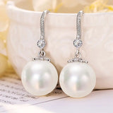 Big Clear Pearl Earrings Classic Jewelry For Women