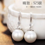 Big Clear Pearl Earrings Classic Jewelry For Women