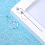 925 Silver Circle Tassel Earrings Ear Line Women Jewelry Brincos