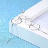925 Silver Circle Tassel Earrings Ear Line Women Jewelry Brincos