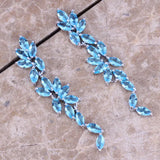 Sky CZ Silver Plated Drop Earrings S0200