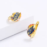 Small Epoxy Women's Earrings Flower Shape Bridal Wedding Enamel
