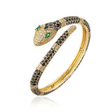 Snake Animal Cuff Enamel Bangle 18K Plated Jewelry for Women Teens