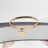Forever Love Double Heart Bracelet Titanium Steel Rose Bracelet