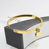 Forever Love Double Heart Bracelet Women's Titanium Steel Rose Bracelet