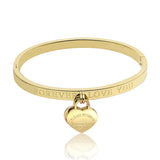 Forever Love Double Heart Bracelet Women's Titanium Steel Rose Bracelet