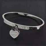 Forever Love Double Heart Bracelet Women's Titanium Steel Rose Bracelet
