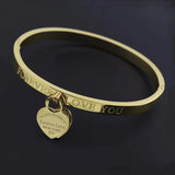 Forever Love Double Heart Stainless Steel Bracelet