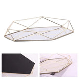 Stylish Iron Storage Display Tray Modern Creative Organizer Plate
