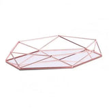 Stylish Iron Storage Display Tray Modern Creative Organizer Plate